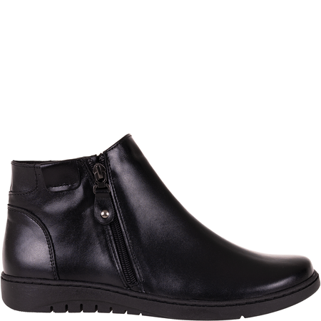 Botki damskie Syrena SE 0051 czarne - skóra naturalna