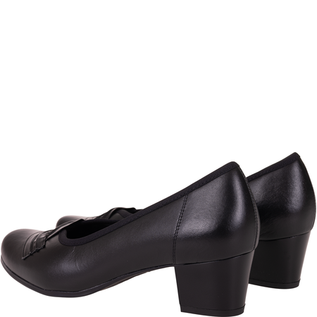 Czółenka damskie skórzane marki Syrena SPU 399 czarne