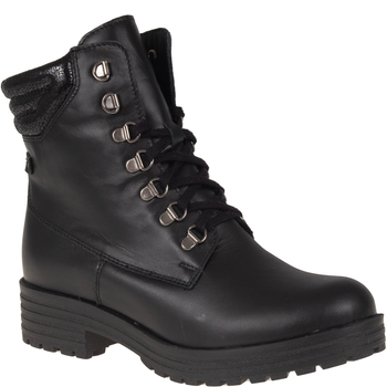 Botki damskie Syrena SST 4064 czarne - skóra naturalna