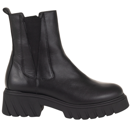 Skórzane botki, sztyblety Syrena K-274 czarne - komfortowe
