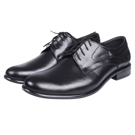 Półbuty męskie pantofle wizytowe skórzane marki Syrena SE 911 czarne