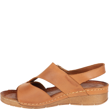 Sandały damskie skórzane marki SYRENA SST 908 rude