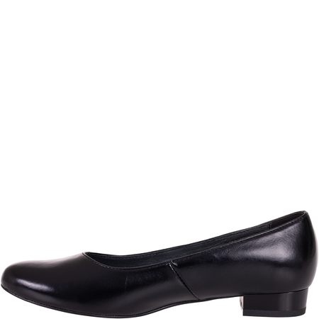 Balerinki Wielbut 177 czarne, skóra licowa, płaski obcas