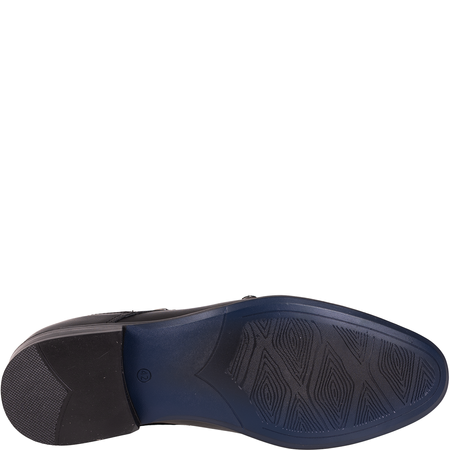 Czarne półbuty skórzane Syrena SI 311-459 z klamrami