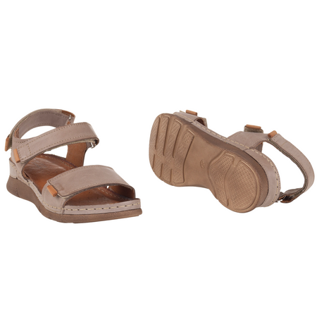 Sandały skórzane damskie marki Syrena SST 990 cappuccino