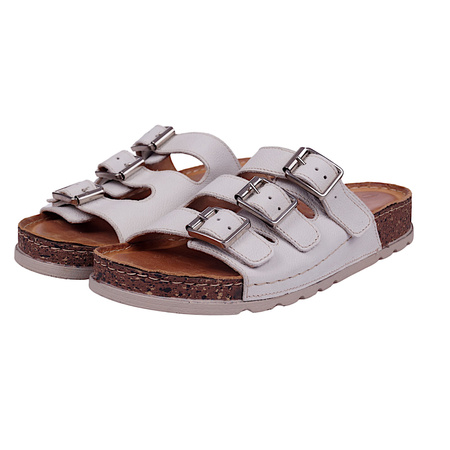 Komfortowe klapki damskie wsuwane skóra SYRENA SBB 1271