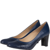 Czółenka na obcasie granatowe skórzane Syrena SWB 186