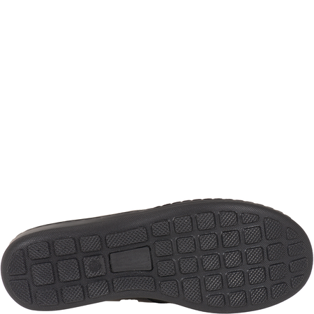 Czarne półbuty damskie, skóra-tkanina - Syrena SH 426