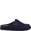 Kapcie męskie INBLU SI000024 szaro-niebieski filc skórzana wkładka