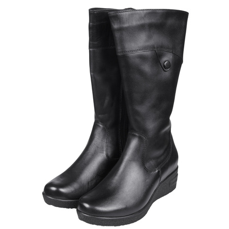 Kozaki damskie na koturnie Syrena K-227 czarne