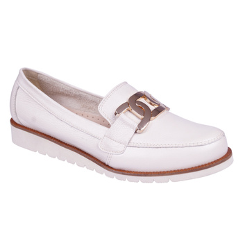 Mokasyny damskie wsuwane skóra naturalna SYRENA SK 222224 beżowe