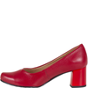 Czółenka damskie skórzane Syrena SE 7115E czerwony groch
