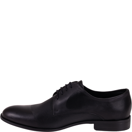 Skórzane półbuty męskie marki Syrena SI 335B-806 czarne