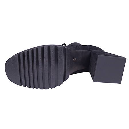 Polskie botki na obcasie ocieplane z linii Eco model EDA 322Z czarne