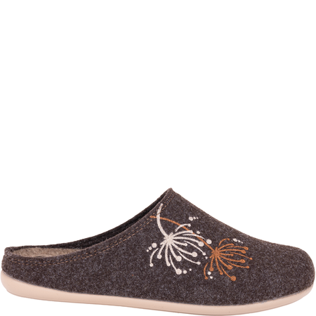 Komfortowe kapcie damskie INBLU GF000030 brązowe, filcowe