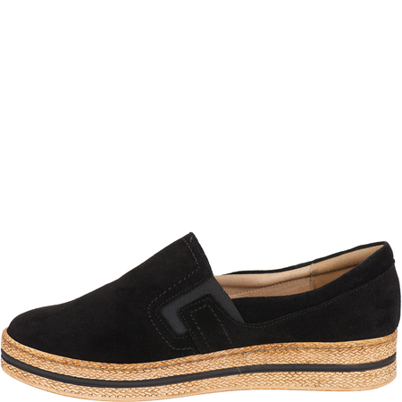 Półbuty skórzane Syrena SE 0577 czarne, nubuk - styl i wygoda