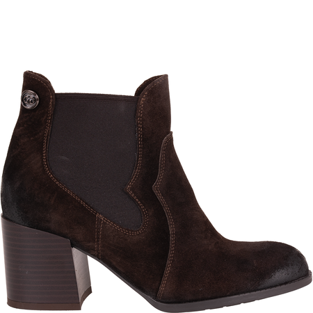 Botki damskie Syrena SLA 1131/224 czekolada skóra naturalna