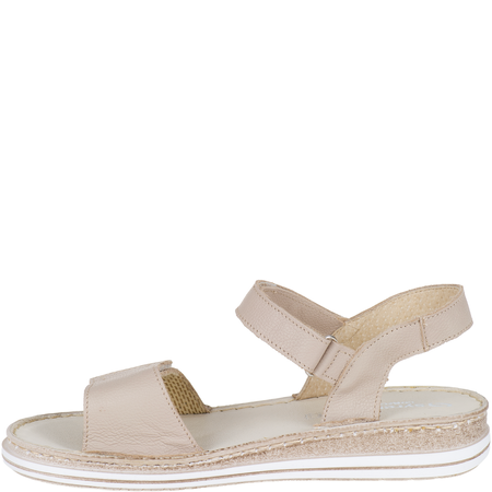 Skórzane sandały damskie ecru marki Syrena SH 155