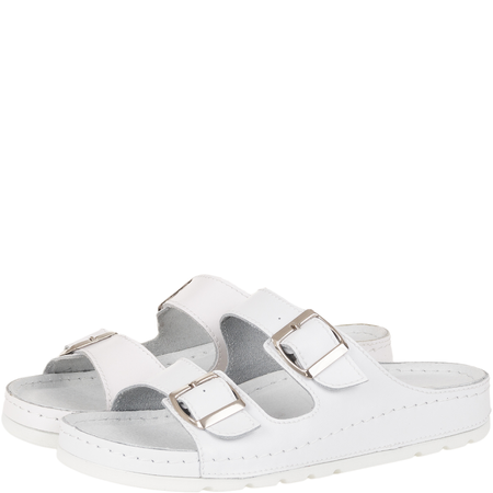 Klapki Syrena SH 288 białe - komfortowe obuwie sanitarne