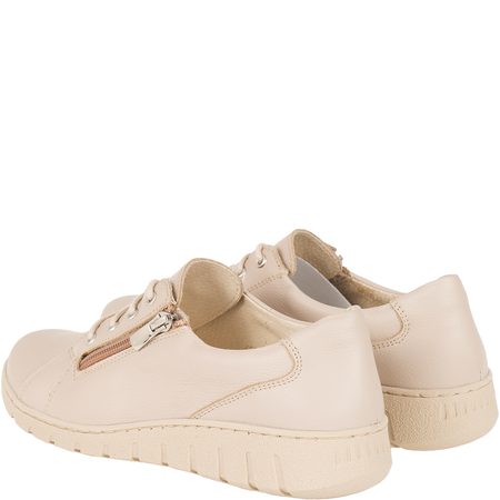 Półbuty damskie marki Syrena SH 429 ecru - Skóra naturalna