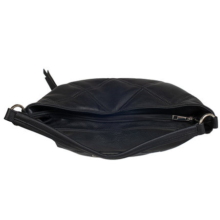 Klasyczna torebka damska pikowana w kolorze czarnym