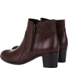 Komfortowe botki damskie Syrena SE 404 - czekolada, skóra