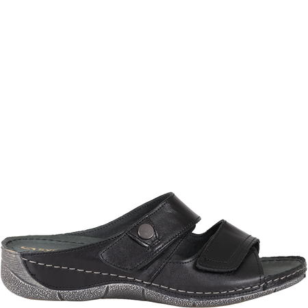 Klapki damskie eleganckie skórzane Syrena SWB 538 czarny-2