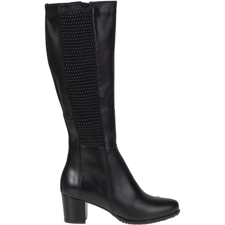 Czarne kozaki ze stretchem Syrena SWB K-269 skórzane