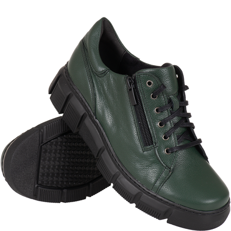 Damskie półbuty skórzane Syrena SWB 030 zielone