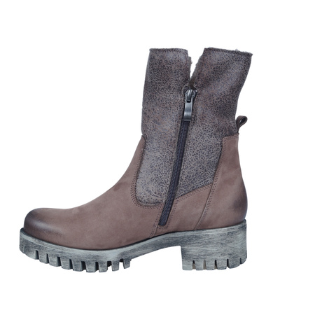 Botki damskie skórzane marki Syrena SBB 1003 brąz