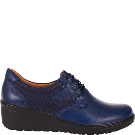Komfortowe półbuty damskie skórzane Syrena SWB 192 granatowe