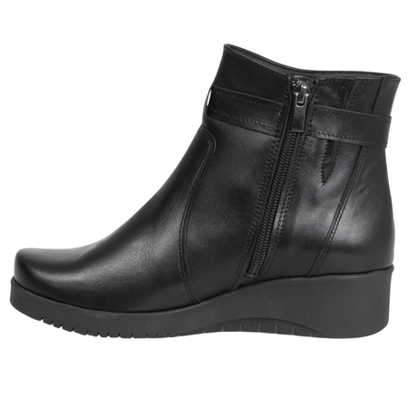 Klasyczne botki czarne skórzane Syrena - model SE 015