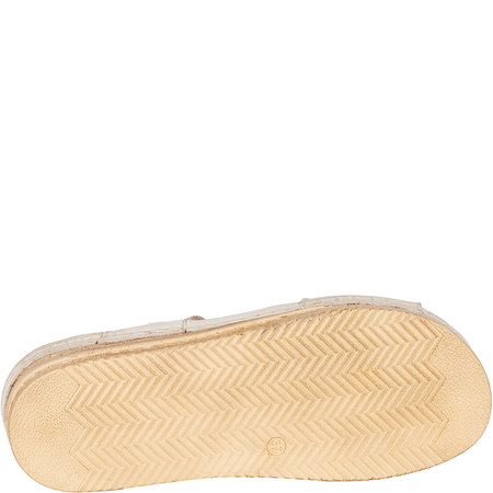 Sandały skórzane damskie marki Syrena SST 962 beżowo-złote