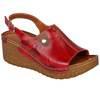 Skórzane sandały damskie Syrena SST 846 czerwone