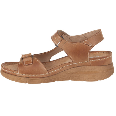 Sandały na platformie marki Syrena - SOT 435 rude