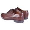 Półbuty męskie pantofle wizytowe skórzane marki Syrena  SE 929 brąz