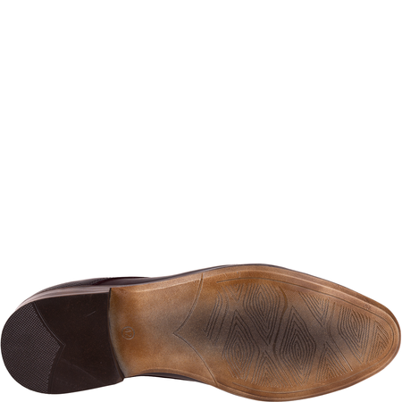 Skórzane półbuty męskie marki Syrena SI 329A-798 bordowe