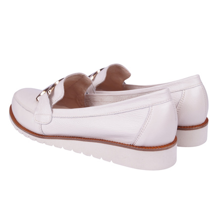 Mokasyny damskie wsuwane skóra naturalna SYRENA SK 222224 beżowe