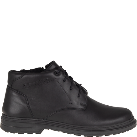 Wygodne skórzane trzewiki męskie Syrena SH 810 czarne