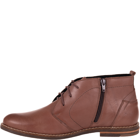 Trzewiki męskie Syrena SST 176 brązowe - skóra naturalna