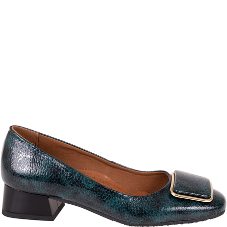 Czółenka skórzane Syrena SGO 2071 Horasan zielone