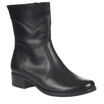Czarne botki damskie skórzane - Syrena SE 220M