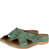 Klapki damskie skórzane Syrena SST 869 zielone