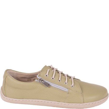 Wygodne półbuty BareFoot Syrena SH 436 - skóra, zielone