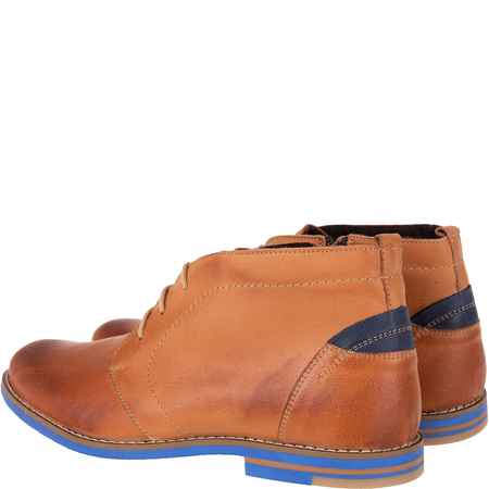 Trzewiki męskie rude Syrena SST 176 - skóra naturalna