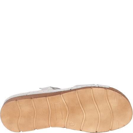 Skórzane sandały damskie Syrena SST 908 w kolorze szarym