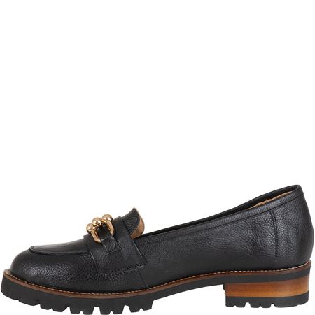 Mokasyny damskie Syrena SE P-299 czarne skóra licowa