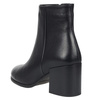 Czarne botki na obcasie skórzane STX 2845/2066 marki Syrena