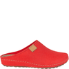 Kapcie damskie Syrena SH 104 czerwone z wkładką skórzaną