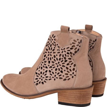 Syrena SPU B-124 - ażurowe kowbojki nubukowe damskie